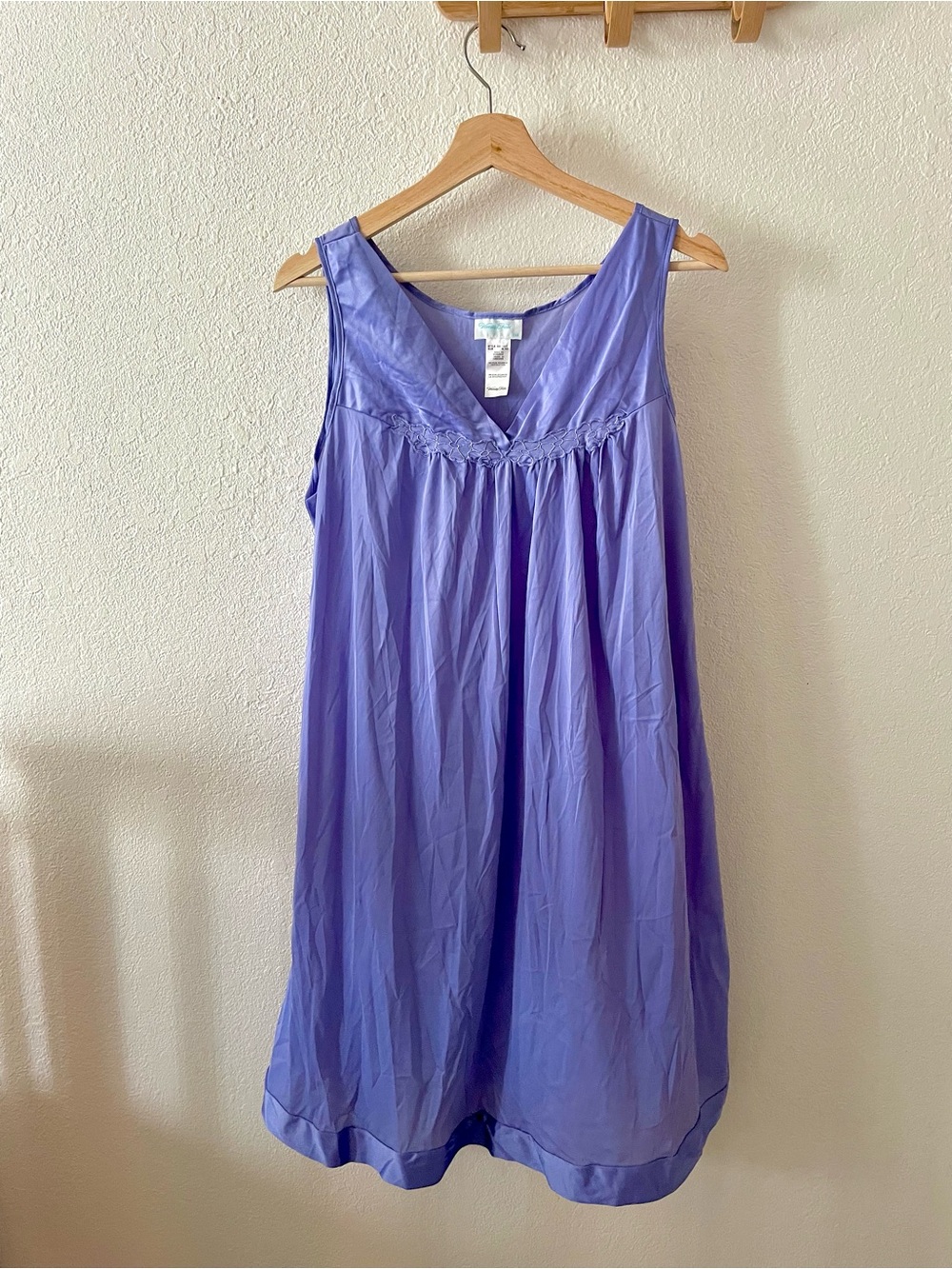 Vanity Fair Women’s M Vintage Lilac Silk Floral Sleeveless Tank Midi Dress